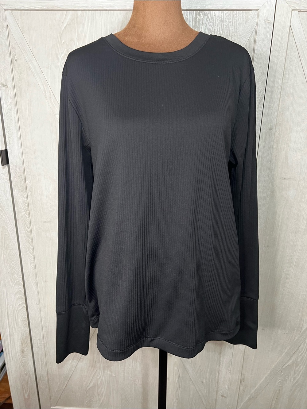 ✨ CALIA by Carrie Underwood Black Ribbed Long Sleeve Shirt ✨
